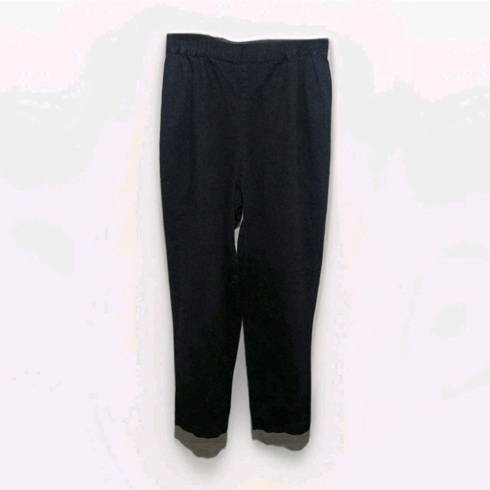 CP SHADES Pants Women's Cotton Black Elastic Waist Casual Made In USA